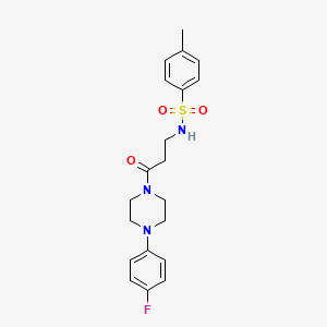 molecular formula C20H24FN3O3S B5804466 N-{3-[4-(4-fluorophenyl)-1-piperazinyl]-3-oxopropyl}-4-methylbenzenesulfonamide 