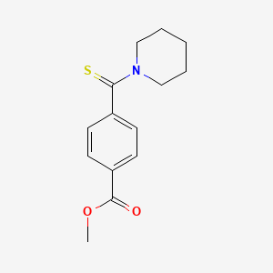 molecular formula C14H17NO2S B5804467 methyl 4-(1-piperidinylcarbonothioyl)benzoate 