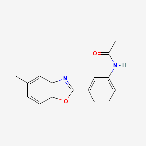 N-[2-methyl-5-(5-methyl-1,3-benzoxazol-2-yl)phenyl]acetamide
