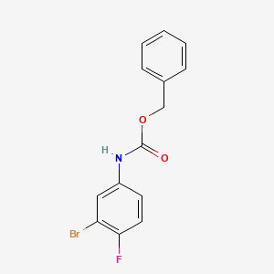 molecular formula C14H11BrFNO2 B580448 N-Cbz-3-bromo-4-fluoroaniline CAS No. 1256633-39-2
