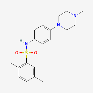 molecular formula C19H25N3O2S B5804487 2,5-dimethyl-N-[4-(4-methyl-1-piperazinyl)phenyl]benzenesulfonamide 