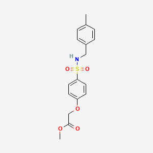 molecular formula C17H19NO5S B5804509 methyl (4-{[(4-methylbenzyl)amino]sulfonyl}phenoxy)acetate 