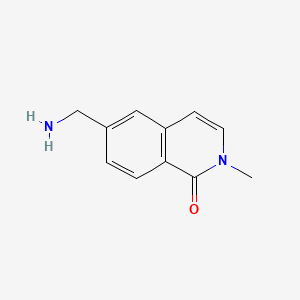 molecular formula C11H12N2O B580453 6-(aminomethyl)-2-methylisoquinolin-1(2H)-one CAS No. 1374651-55-4