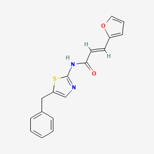 N-(5-benzyl-1,3-thiazol-2-yl)-3-(2-furyl)acrylamide