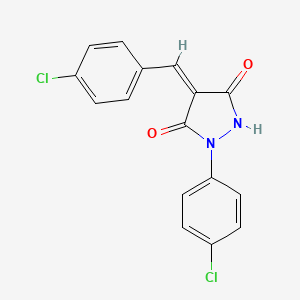 molecular formula C16H10Cl2N2O2 B5804540 4-(4-chlorobenzylidene)-1-(4-chlorophenyl)-3,5-pyrazolidinedione 