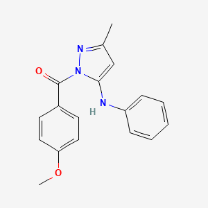 molecular formula C18H17N3O2 B5804548 1-(4-methoxybenzoyl)-3-methyl-N-phenyl-1H-pyrazol-5-amine 