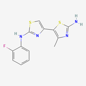 molecular formula C13H11FN4S2 B5804554 N~2~-(2-fluorophenyl)-4'-methyl-4,5'-bi-1,3-thiazole-2,2'-diamine 