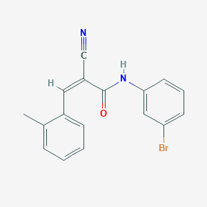 molecular formula C17H13BrN2O B5804555 N-(3-bromophenyl)-2-cyano-3-(2-methylphenyl)acrylamide 