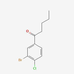 molecular formula C11H12BrClO B580456 1-(3-Bromo-4-chlorophenyl)pentan-1-one CAS No. 1280786-92-6