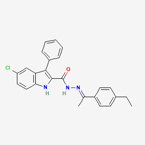 5-chloro-N'-[1-(4-ethylphenyl)ethylidene]-3-phenyl-1H-indole-2-carbohydrazide