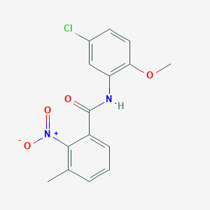 molecular formula C15H13ClN2O4 B5804617 N-(5-chloro-2-methoxyphenyl)-3-methyl-2-nitrobenzamide 