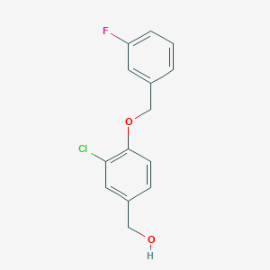 molecular formula C14H12ClFO2 B5804624 {3-chloro-4-[(3-fluorobenzyl)oxy]phenyl}methanol 