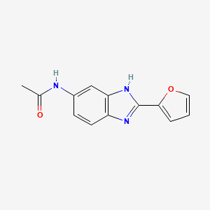 molecular formula C13H11N3O2 B5804652 N-[2-(2-furyl)-1H-benzimidazol-5-yl]acetamide 