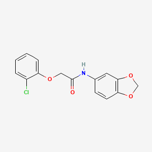 molecular formula C15H12ClNO4 B5804659 N-1,3-benzodioxol-5-yl-2-(2-chlorophenoxy)acetamide 