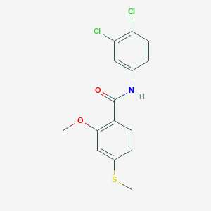 molecular formula C15H13Cl2NO2S B5804679 N-(3,4-dichlorophenyl)-2-methoxy-4-(methylthio)benzamide 