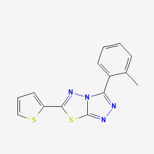 molecular formula C14H10N4S2 B5804699 3-(2-methylphenyl)-6-(2-thienyl)[1,2,4]triazolo[3,4-b][1,3,4]thiadiazole 