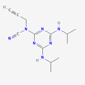 molecular formula C13H19N7 B5804724 [4,6-bis(isopropylamino)-1,3,5-triazin-2-yl]2-propyn-1-ylcyanamide 
