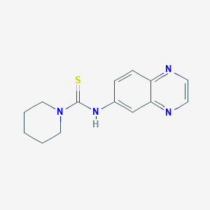 molecular formula C14H16N4S B5804731 N-6-quinoxalinyl-1-piperidinecarbothioamide 