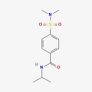 molecular formula C12H18N2O3S B5804750 4-[(dimethylamino)sulfonyl]-N-isopropylbenzamide 