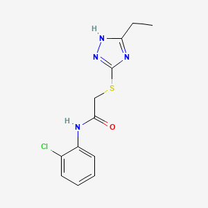 molecular formula C12H13ClN4OS B5804765 N-(2-chlorophenyl)-2-[(5-ethyl-4H-1,2,4-triazol-3-yl)thio]acetamide 