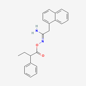 molecular formula C22H22N2O2 B5804775 2-(1-naphthyl)-N'-[(2-phenylbutanoyl)oxy]ethanimidamide 