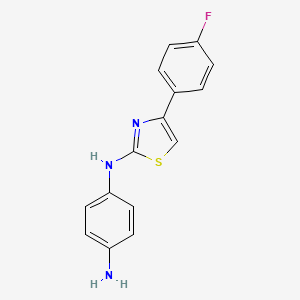 molecular formula C15H12FN3S B5804785 (4-aminophenyl)[4-(4-fluorophenyl)-1,3-thiazol-2-yl]amine 