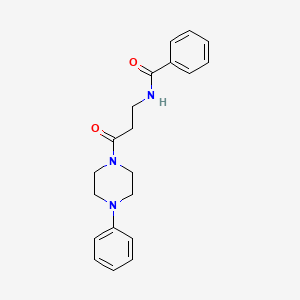 molecular formula C20H23N3O2 B5804793 N-[3-oxo-3-(4-phenyl-1-piperazinyl)propyl]benzamide 