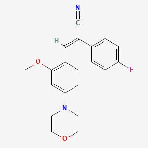 molecular formula C20H19FN2O2 B5804798 2-(4-fluorophenyl)-3-[2-methoxy-4-(4-morpholinyl)phenyl]acrylonitrile 