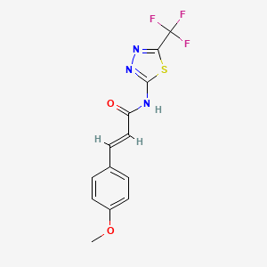 3-(4-methoxyphenyl)-N-[5-(trifluoromethyl)-1,3,4-thiadiazol-2-yl]acrylamide