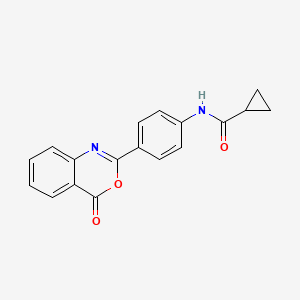 N-[4-(4-oxo-4H-3,1-benzoxazin-2-yl)phenyl]cyclopropanecarboxamide