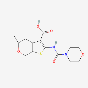 molecular formula C15H20N2O5S B5804807 5,5-dimethyl-2-[(4-morpholinylcarbonyl)amino]-4,7-dihydro-5H-thieno[2,3-c]pyran-3-carboxylic acid 