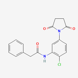 molecular formula C18H15ClN2O3 B5804811 N-[2-chloro-5-(2,5-dioxo-1-pyrrolidinyl)phenyl]-2-phenylacetamide 