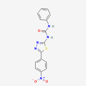 molecular formula C15H11N5O3S B5804814 N-[5-(4-nitrophenyl)-1,3,4-thiadiazol-2-yl]-N'-phenylurea 