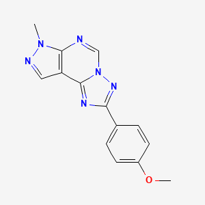 molecular formula C14H12N6O B5804831 2-(4-甲氧基苯基)-7-甲基-7H-吡唑并[4,3-e][1,2,4]三唑并[1,5-c]嘧啶 