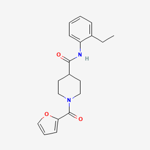 molecular formula C19H22N2O3 B5804842 N-(2-ethylphenyl)-1-(2-furoyl)-4-piperidinecarboxamide 