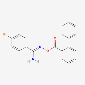 molecular formula C20H15BrN2O2 B5804850 N'-[(2-biphenylylcarbonyl)oxy]-4-bromobenzenecarboximidamide 