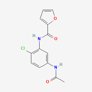 molecular formula C13H11ClN2O3 B5804865 N-[5-(acetylamino)-2-chlorophenyl]-2-furamide 