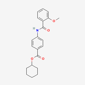molecular formula C21H23NO4 B5804902 cyclohexyl 4-[(2-methoxybenzoyl)amino]benzoate 