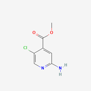 molecular formula C7H7ClN2O2 B580491 2-氨基-5-氯吡啶-4-甲酸甲酯 CAS No. 1227002-03-0