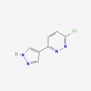 molecular formula C7H5ClN4 B580492 3-Chloro-6-(1H-pyrazol-4-yl)pyridazine CAS No. 1211519-08-2