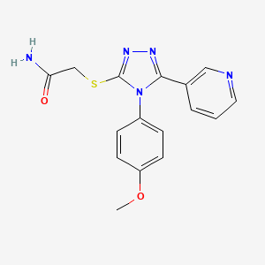 2-{[4-(4-methoxyphenyl)-5-(3-pyridinyl)-4H-1,2,4-triazol-3-yl]thio}acetamide