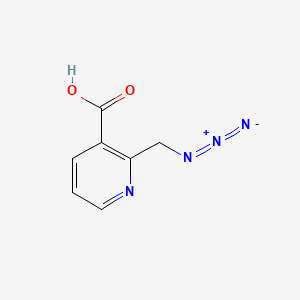 molecular formula C7H6N4O2 B580493 2-(叠氮甲基)烟酸 CAS No. 1700604-18-7
