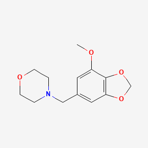molecular formula C13H17NO4 B5804940 4-[(7-methoxy-1,3-benzodioxol-5-yl)methyl]morpholine 