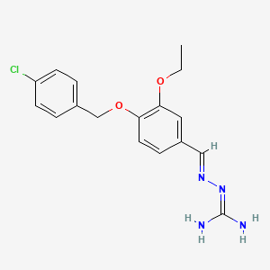 molecular formula C17H19ClN4O2 B5804942 N''-{4-[(4-chlorobenzyl)oxy]-3-ethoxybenzylidene}carbonohydrazonic diamide 