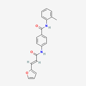 molecular formula C21H18N2O3 B5804943 4-{[3-(2-furyl)acryloyl]amino}-N-(2-methylphenyl)benzamide 