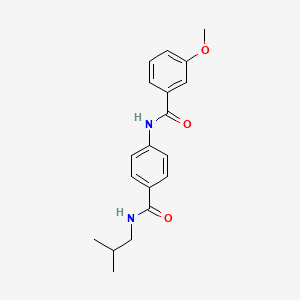 molecular formula C19H22N2O3 B5804955 N-{4-[(isobutylamino)carbonyl]phenyl}-3-methoxybenzamide 