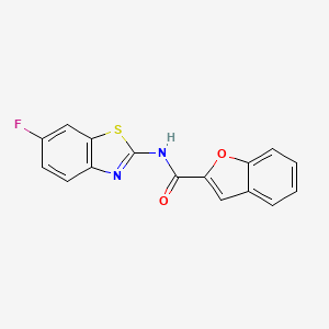 molecular formula C16H9FN2O2S B5804958 N-(6-fluoro-1,3-benzothiazol-2-yl)-1-benzofuran-2-carboxamide 