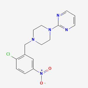 molecular formula C15H16ClN5O2 B5804966 2-[4-(2-chloro-5-nitrobenzyl)-1-piperazinyl]pyrimidine 