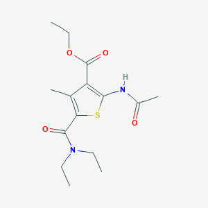 molecular formula C15H22N2O4S B5804974 ethyl 2-(acetylamino)-5-[(diethylamino)carbonyl]-4-methyl-3-thiophenecarboxylate 
