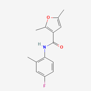 molecular formula C14H14FNO2 B5804978 N-(4-fluoro-2-methylphenyl)-2,5-dimethyl-3-furamide 